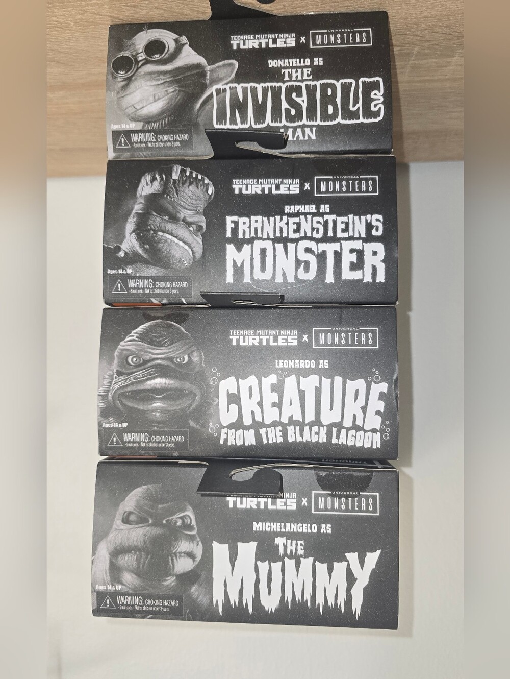 NECA Teenage Mutant Ninja Turtles Universal Monsters Complete Set Of 4 NEW*
